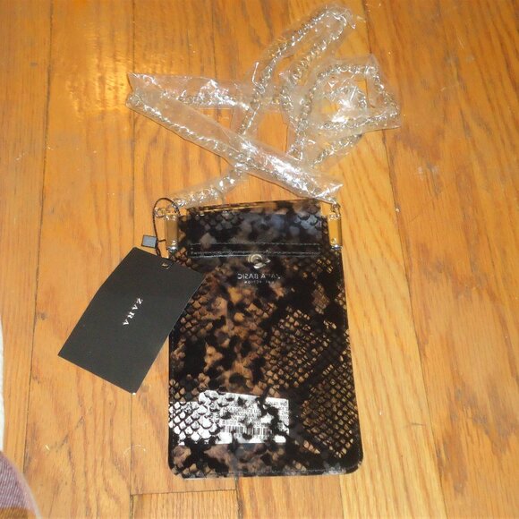 NWT! Zara Transparent Clear Python Crossbody Bag - Picture 2 of 4